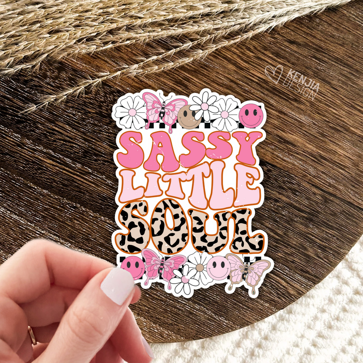 Retro Sassy Little Soul Stickers and Magnets / Groovy Mama's Girl Stickers / Mommy and Me / Mom of Toddler Girl Gifts / Kids Life