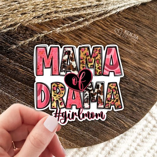 Mama of Drama Girl Stickers  / Groovy Mama's Girl Stickers / Mommy and Me / Mom of Toddler Girl Gifts / Kids Life