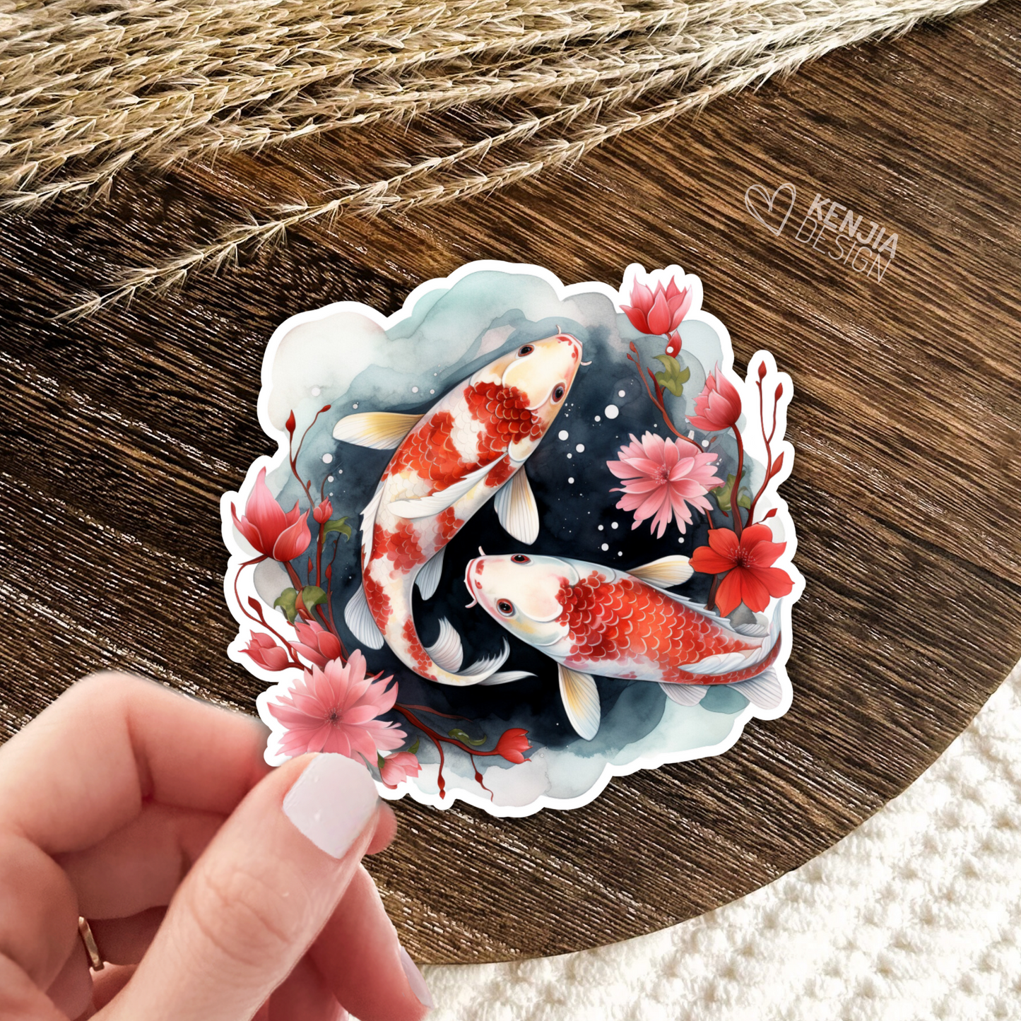 Koi Fish Stickers & Magnets / Pisces Japanese Stickers / Japan Aesthetic Vinyl Stickers