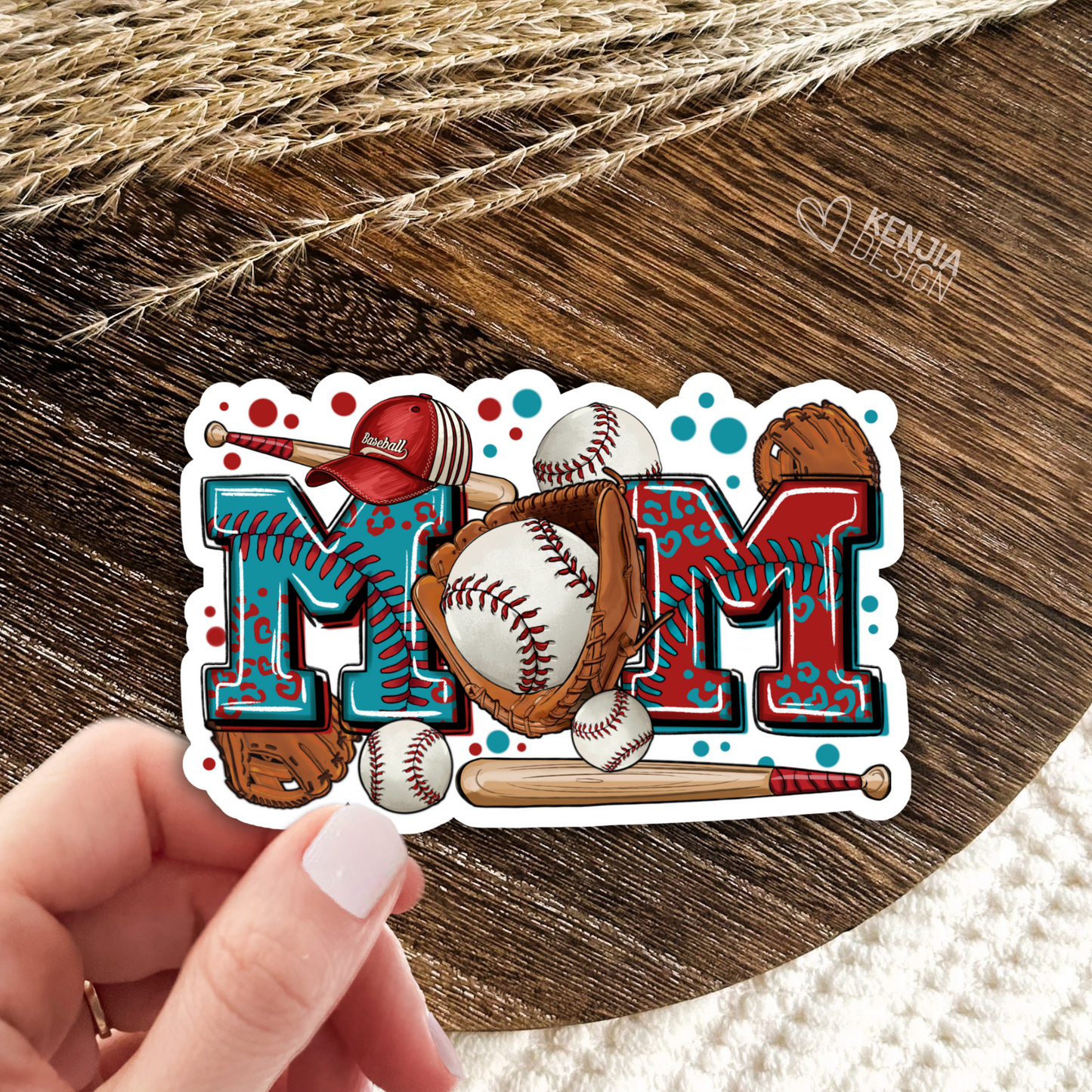 Baseball Mom Stickers & Magnets / Western Mother's Day Gifts / Mama Funny Quote / Mom Life Boy and Girl / Motherhood Stickers