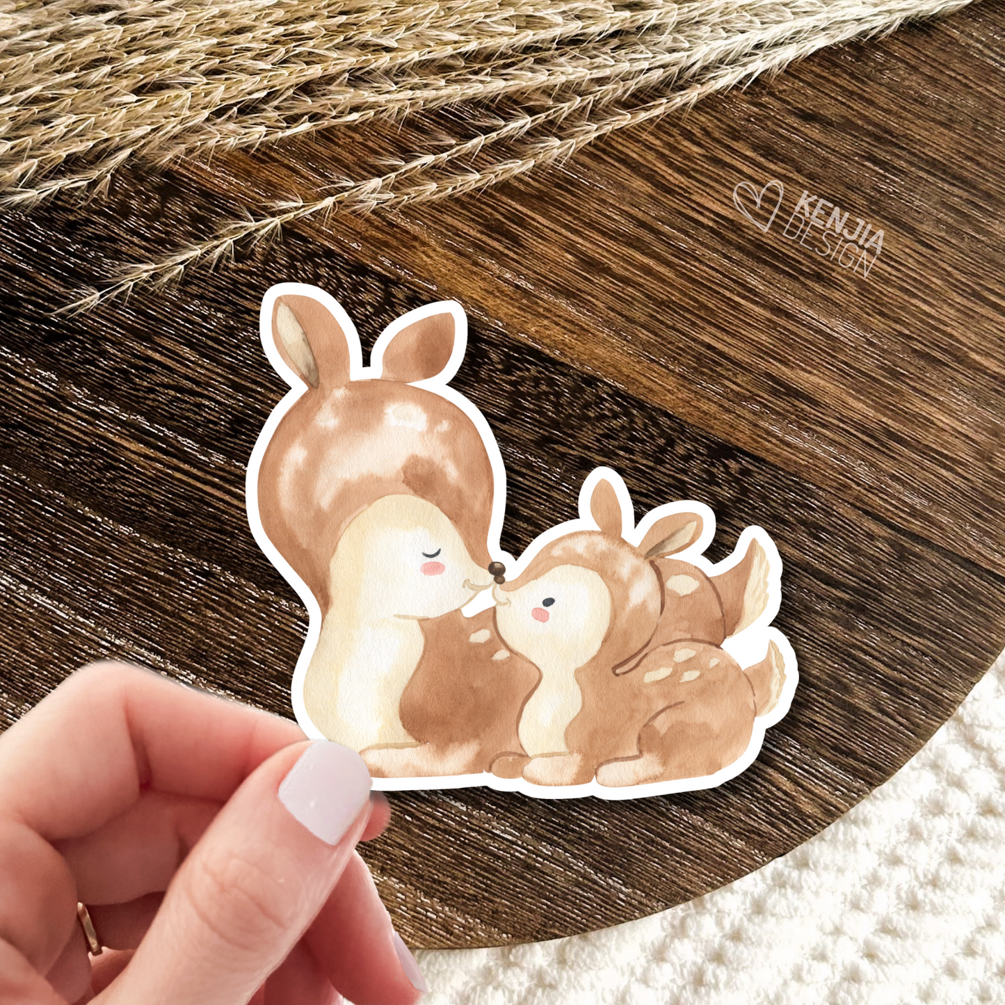 Woodland Stickers Baby Deer + Mom Animal Stickers & Magnets