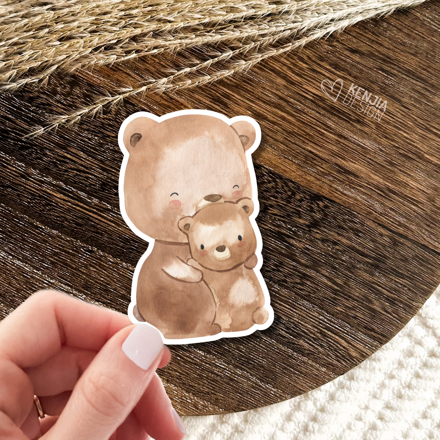 Woodland Stickers Baby Bear + Mom Animal Stickers & Magnets