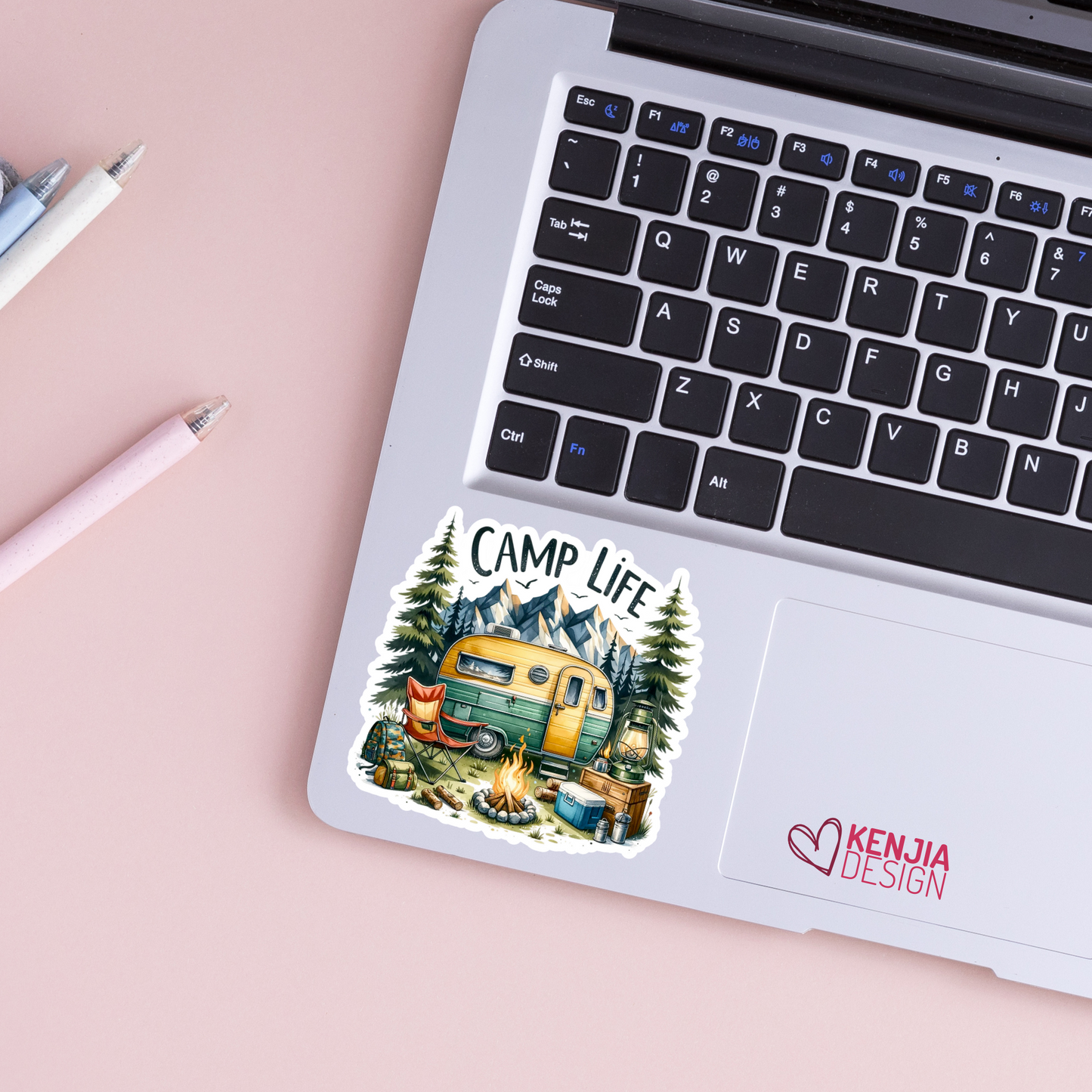 Camp Life Stickers & Magnets / Camping Stickers / Summer Adventure Campfire / RV Camper / Forest, Nature And Mountain Stickers