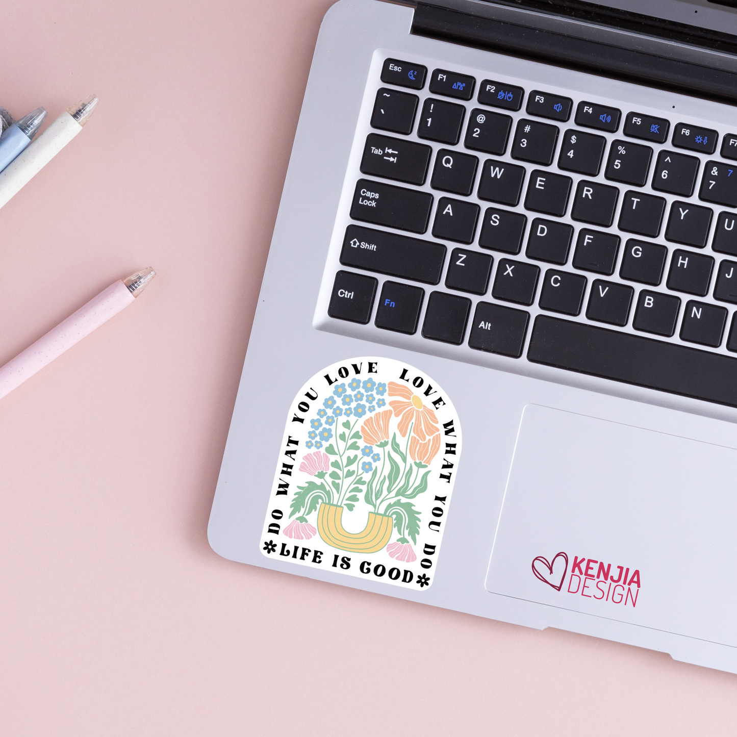 Do What You Love Stickers / Floral Self Care Stickers / Mental Health Waterproof Vinyl Sticker / Retro Aesthetic Flowers Decal