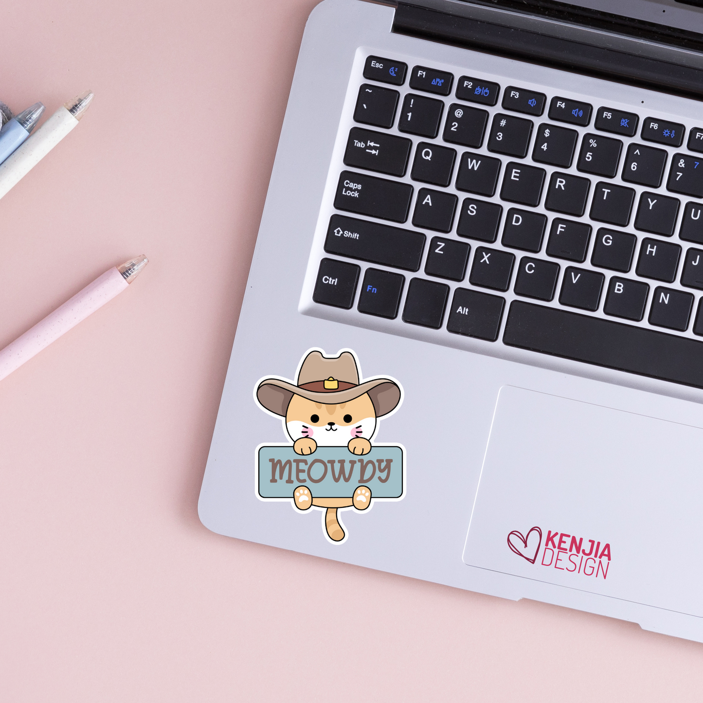 Meowdy Western Cowboy Cat Stickers and Fridge Magnets / Country Cat Stickers / Cowboy Stickers for Laptop / Water Bottle Waterproof Stickers