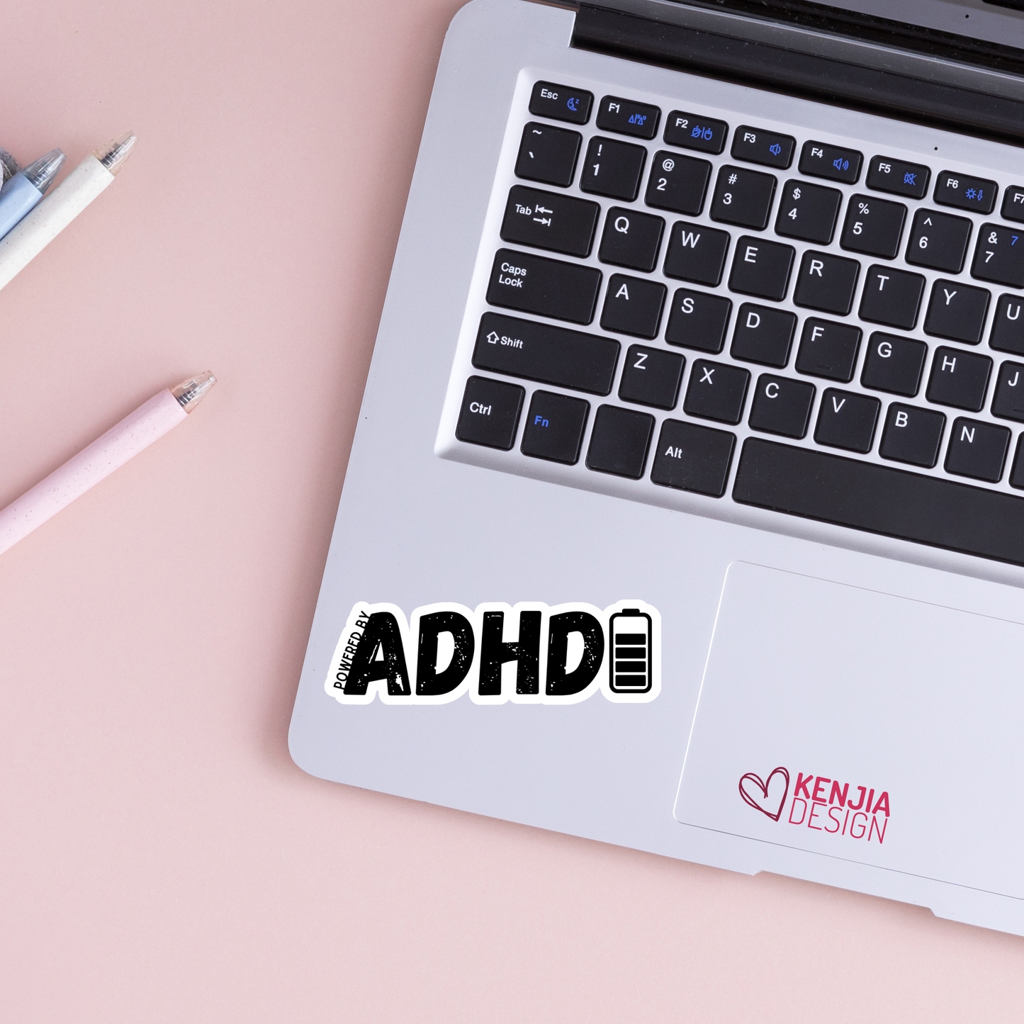 Funny ADHD Sticker / Cute Powered by ADHD Quote Stickers and Magnets / Positive ADHD Gifts / Neurodivergent Decals / Mental Health Matters