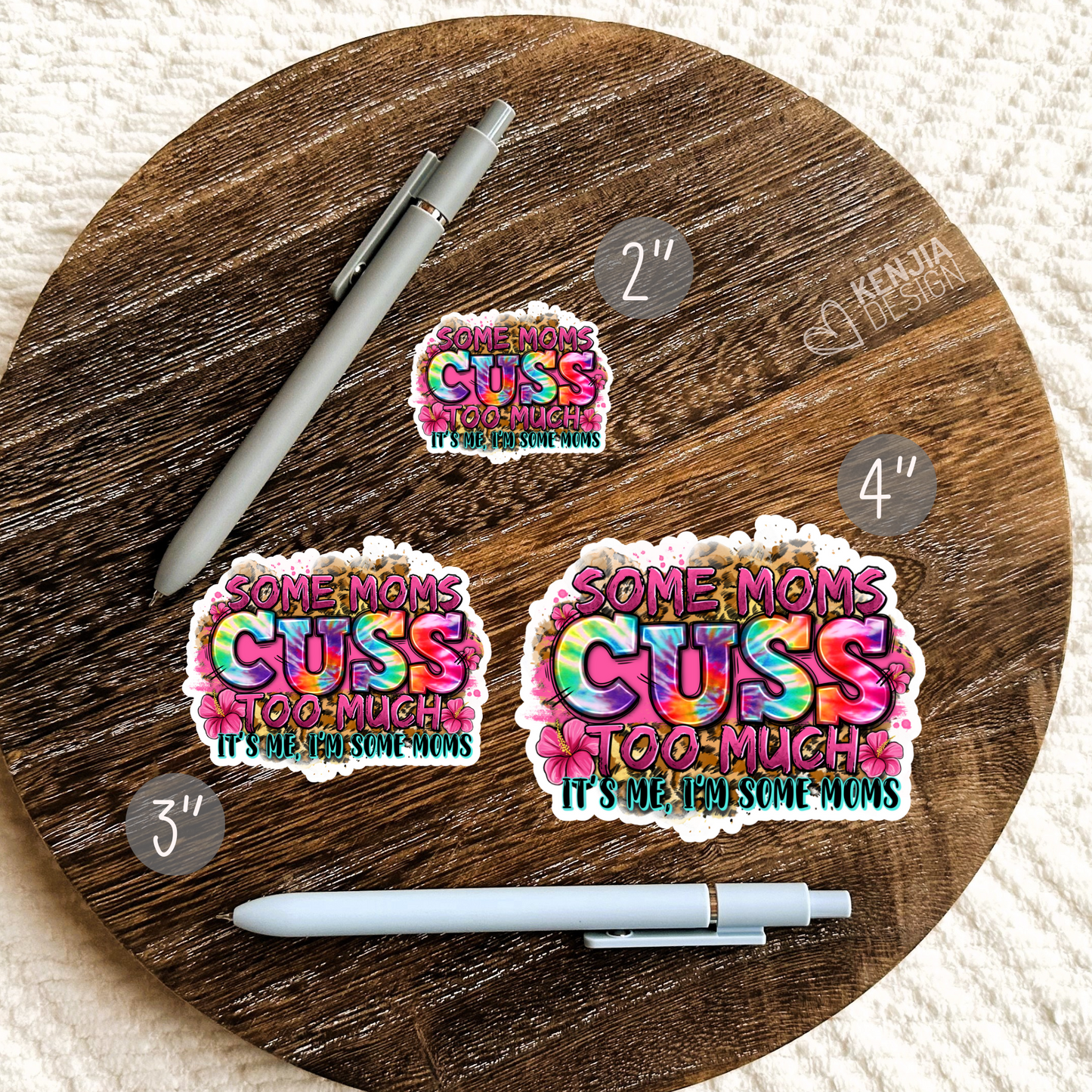 Some Moms Cuss Stickers & Magnets / Western Mother's Day Gifts / Mama Funny Quote / Sarcastic Mom Life Humor / Motherhood Stickers