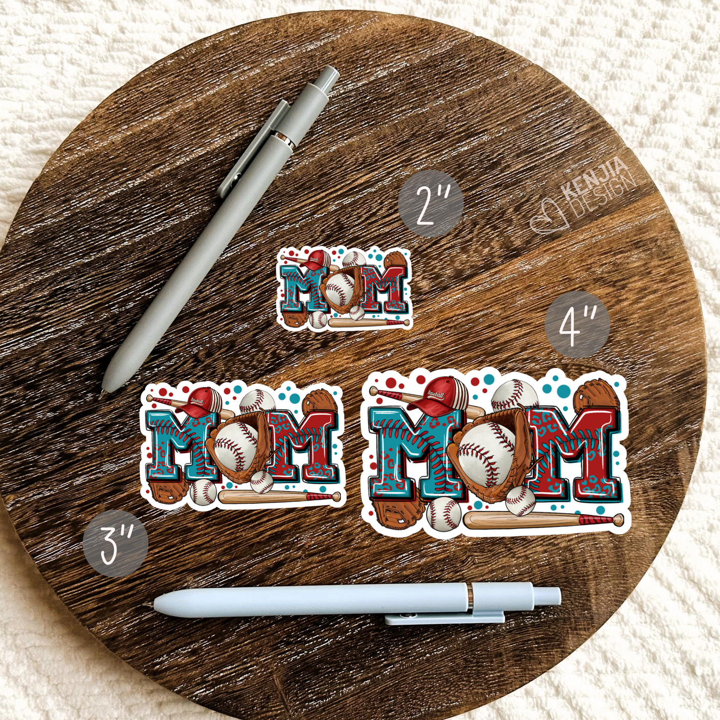 Baseball Mom Stickers & Magnets / Western Mother's Day Gifts / Mama Funny Quote / Mom Life Boy and Girl / Motherhood Stickers