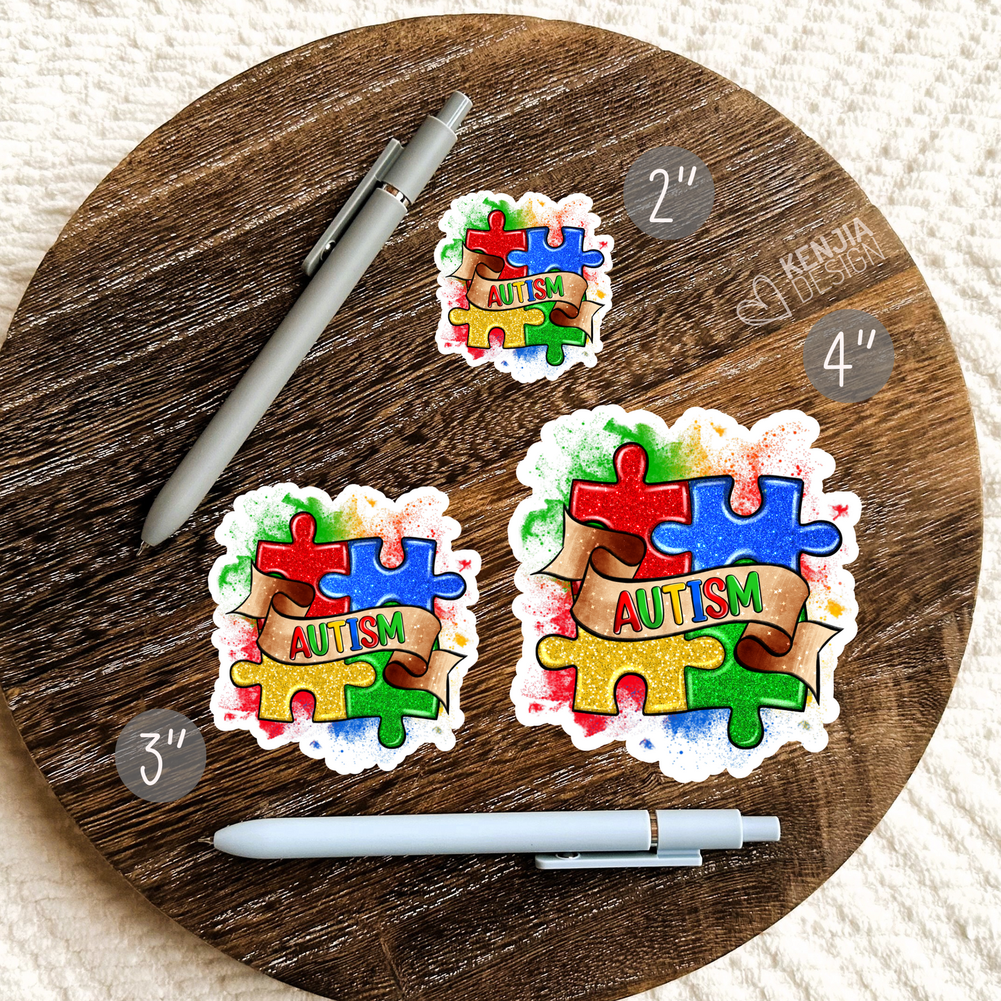 Autism Puzzle Pieces Stickers & Magnets / Autism Awareness / Mental Health Matters / Neurodiversity, Neurospicy