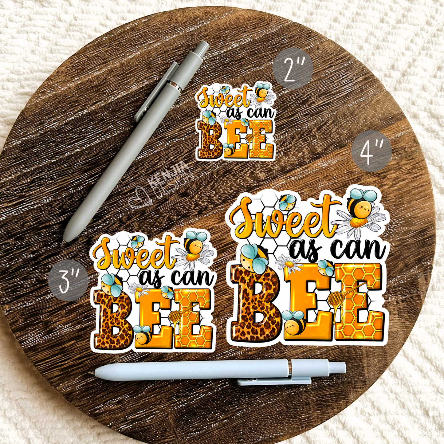 Sweet As Can Bee Stickers & Magnets / Western Bee / Bumble Bee / Cute Honey Bee / Honeycomb Decals