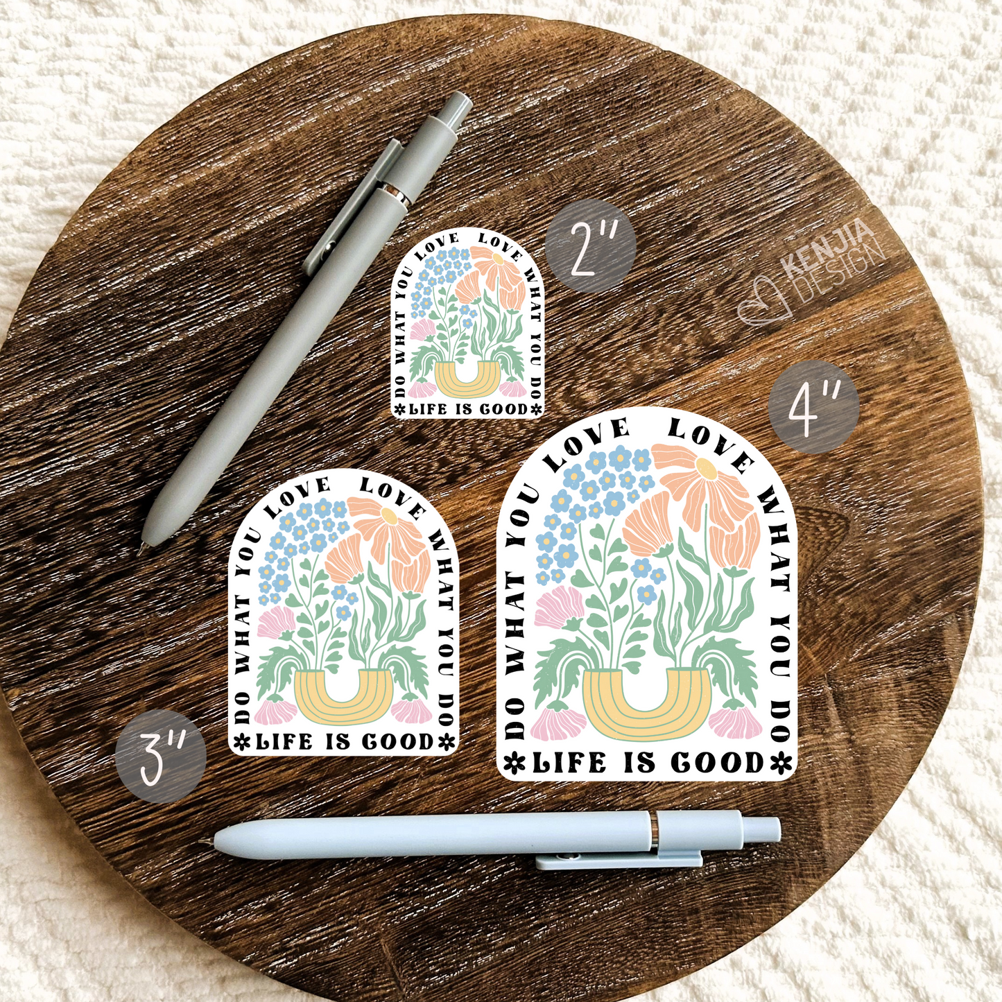 Do What You Love Stickers / Floral Self Care Stickers / Mental Health Waterproof Vinyl Sticker / Retro Aesthetic Flowers Decal