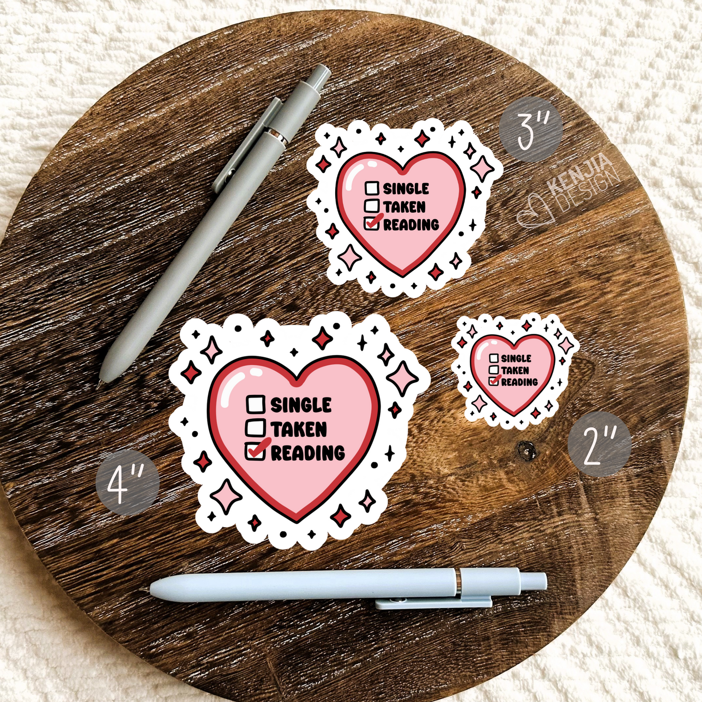 Single Taken Reading Stickers & Fridge Magnets / Valentine's Day Trendy Bookish Stickers Merch / Book Lover Gifts / Kindle Stickers