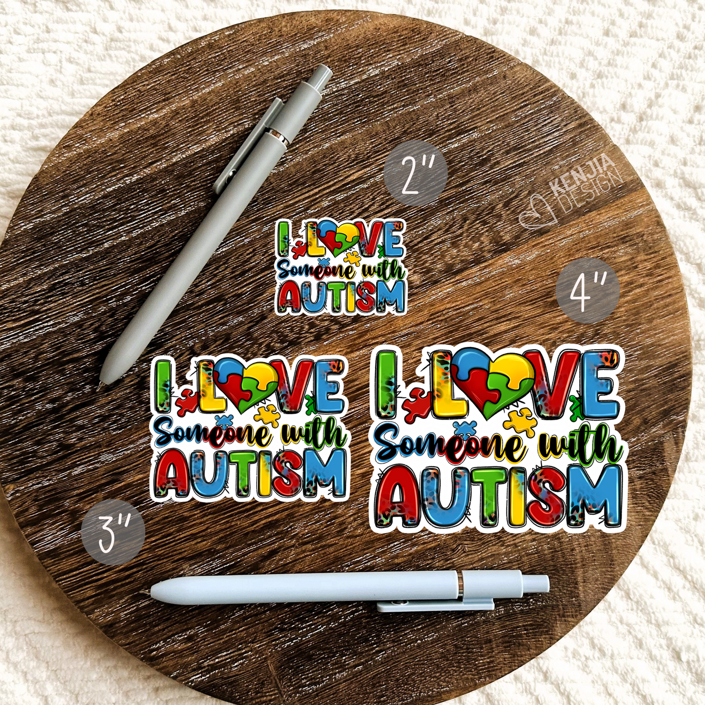 I Love Someone With Autism Stickers & Magnets / Autism Puzzle Pieces / Autism Awareness / Mental Health Matters / Neurodiversity