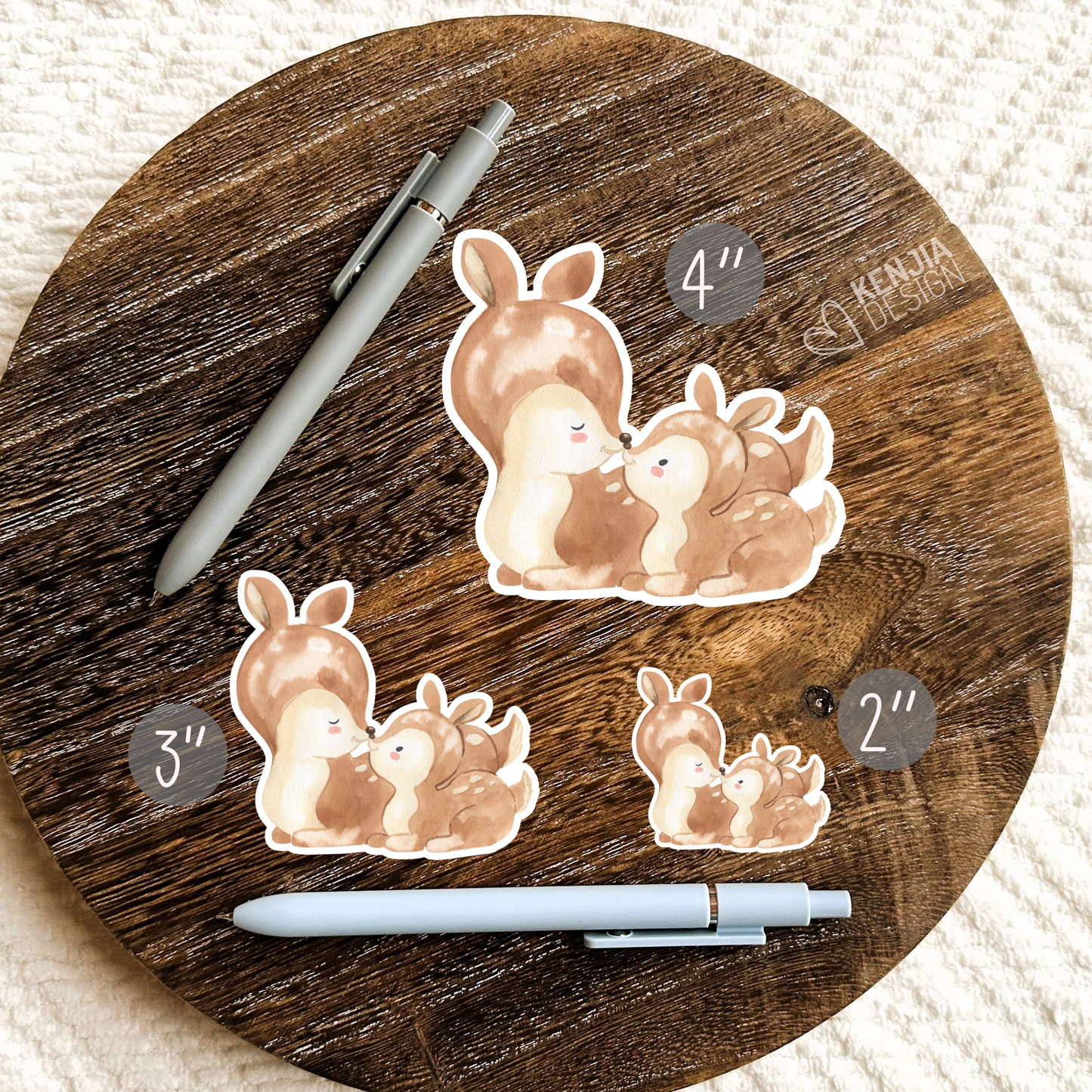 Woodland Stickers Baby Deer + Mom Animal Stickers & Magnets