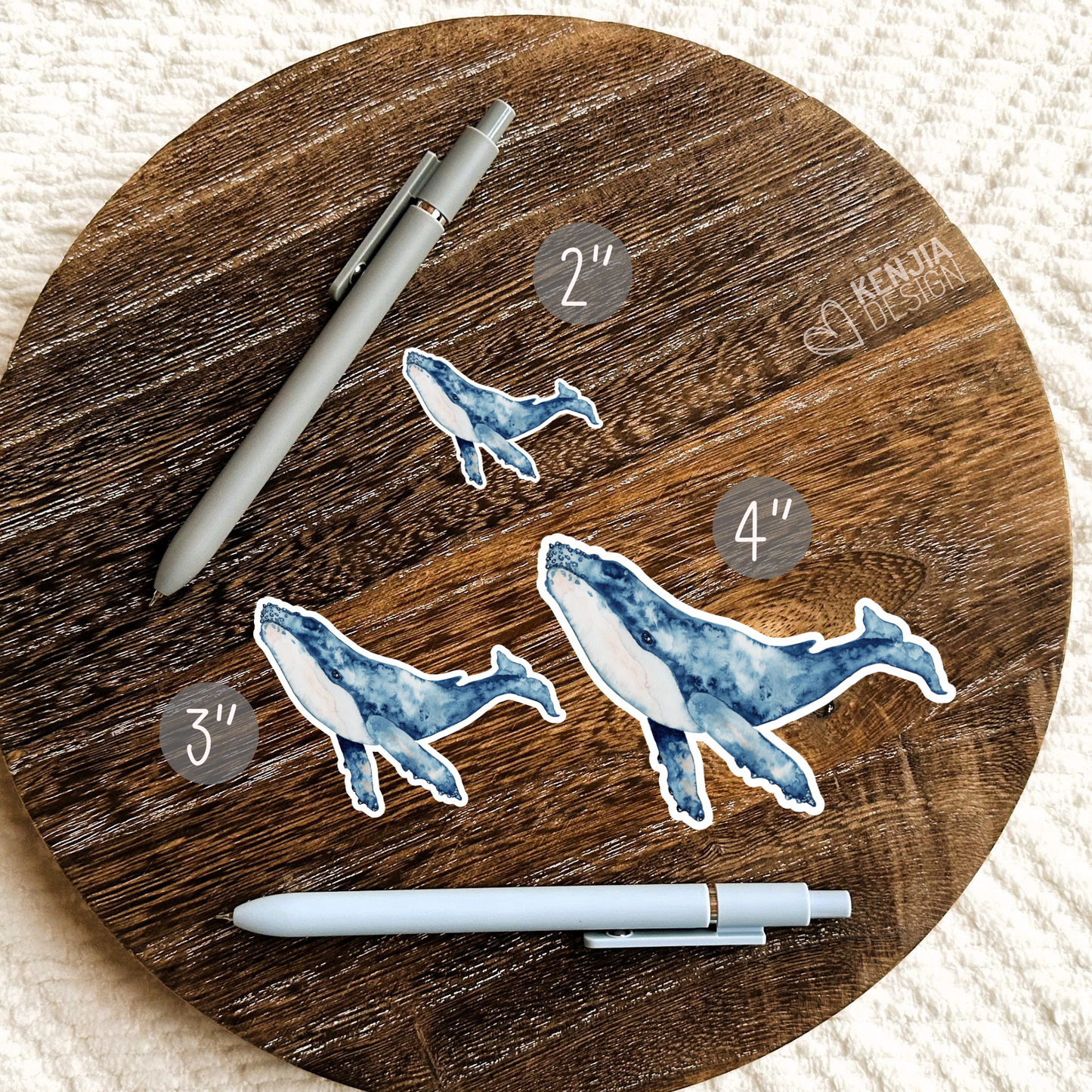 Whale Sticker & Magnets / Blue Wale Ocean Stickers