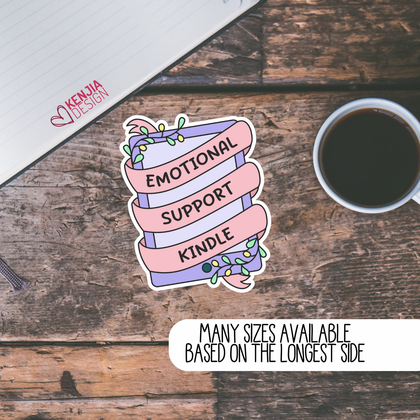 Emotional Support Kindle Stickers and Magnets, Book Lover gift, Bookish Merch, Smut Reader, Reading lover, E-reade, Bookish Stickers