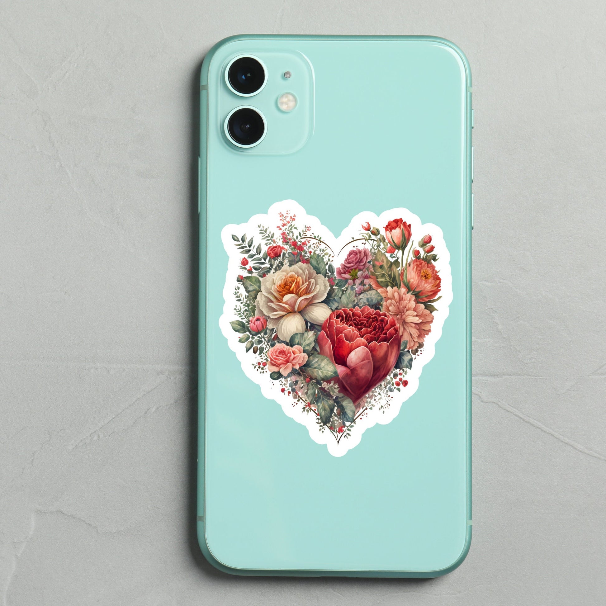 Waterproof Heart Stickers | Sticker for Laptop | Kenjia Design