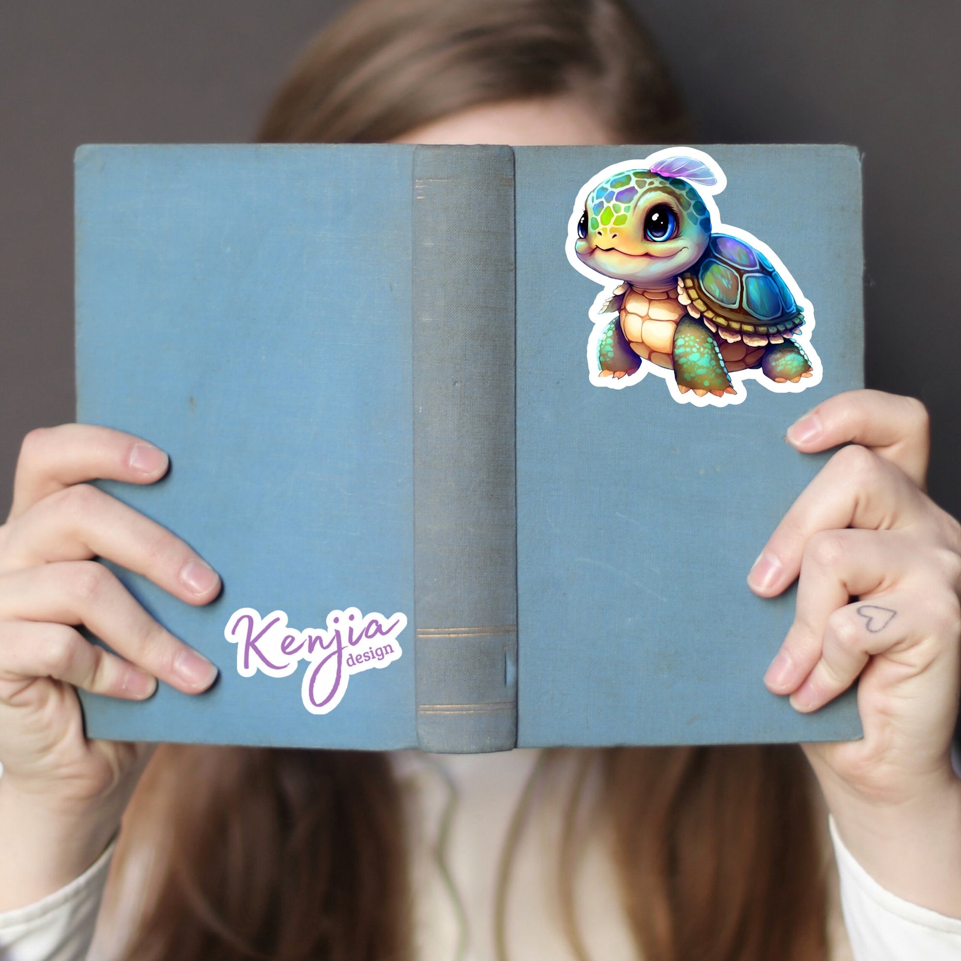 Baby Turtle Sticker | Sticker with Watercolor Effect | Kenjia Design