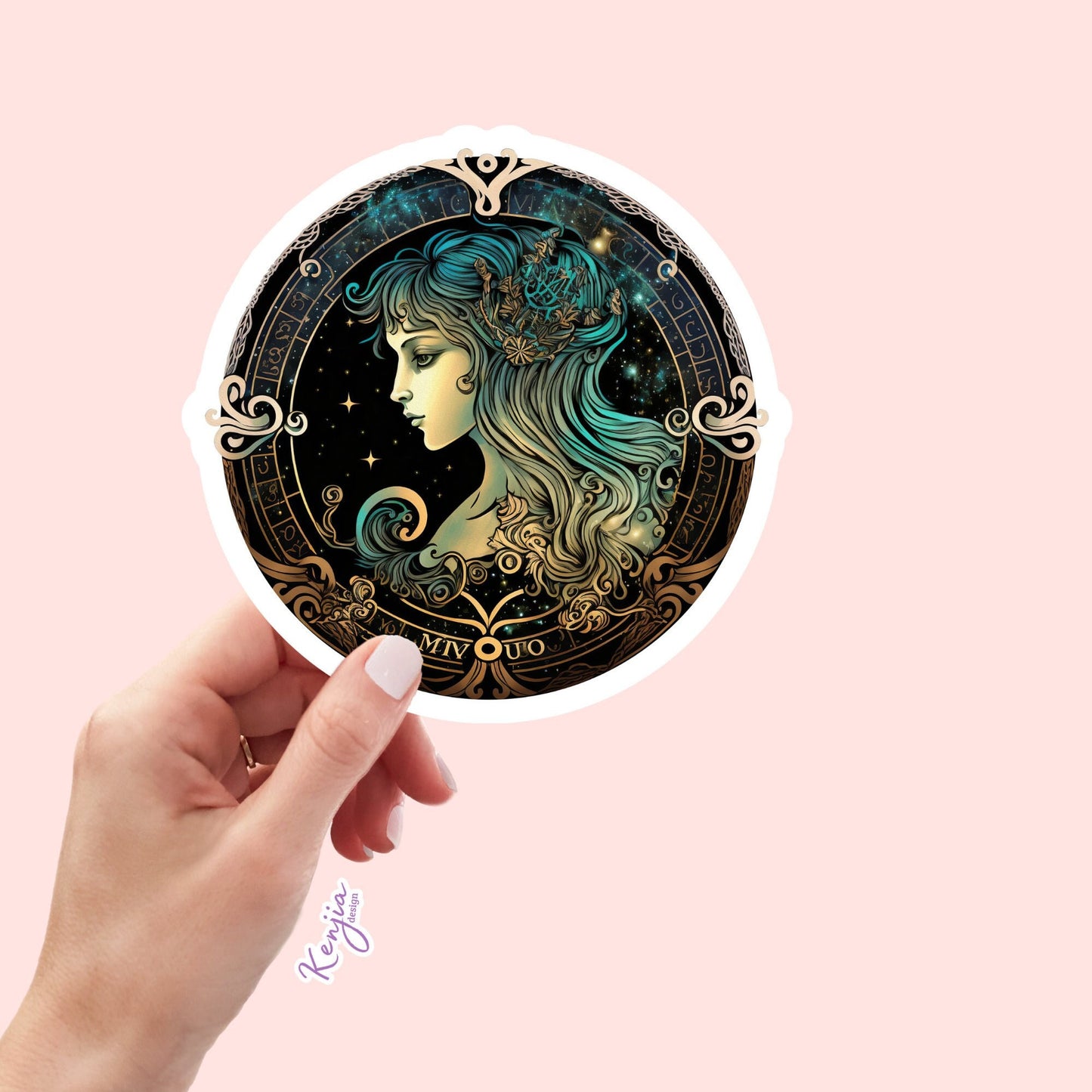 Virgo Sign Sticker | Magnet Waterproof Sticker | Kenjia Design