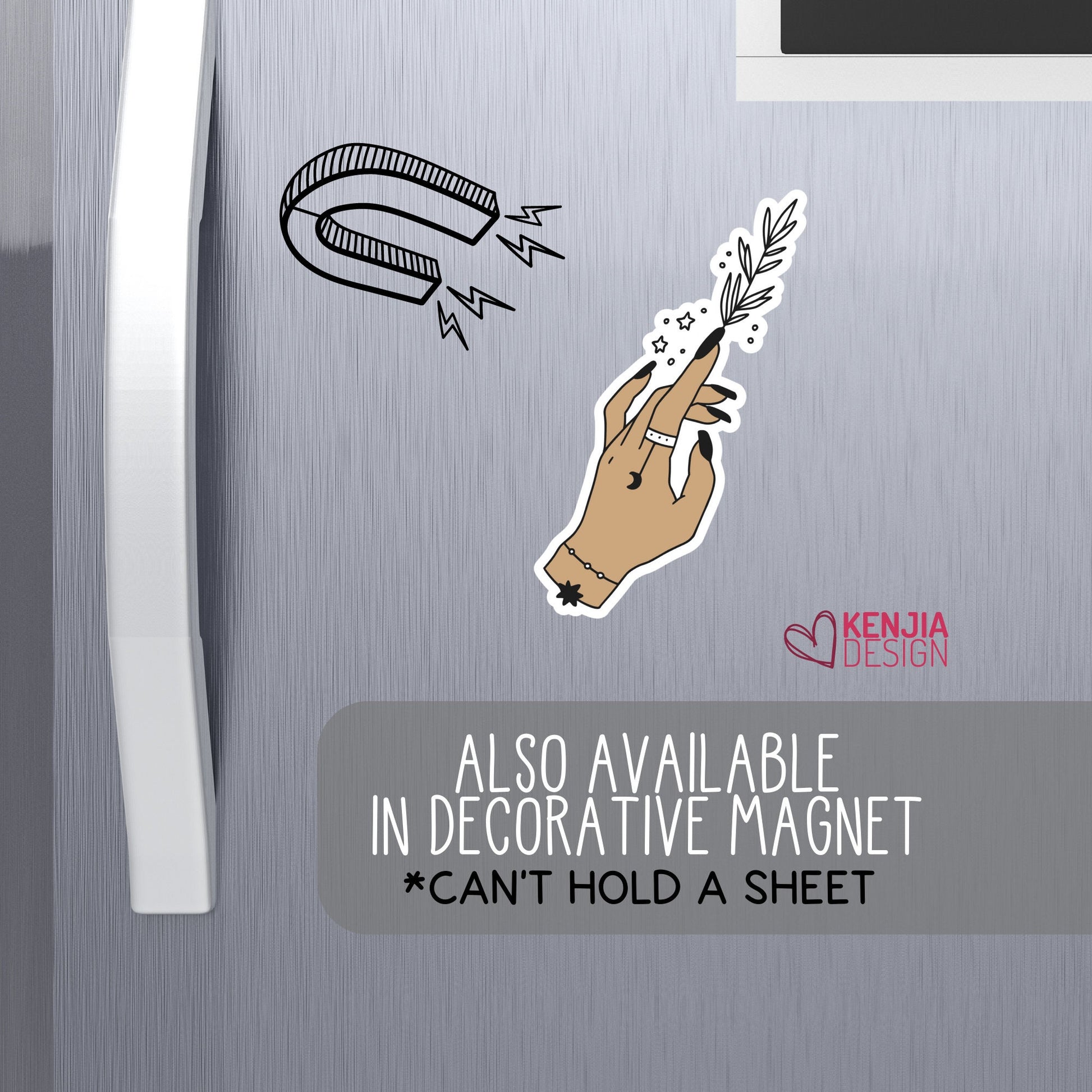 Aesthetic Celestial Stickers | Magnets Hand Stickers | Kenjia Design