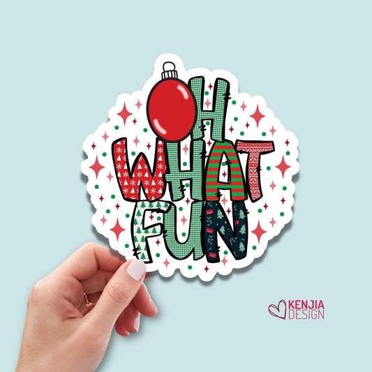 Cute Christmas Stickers | Christmas Fridge Ornaments | Kenjia Design