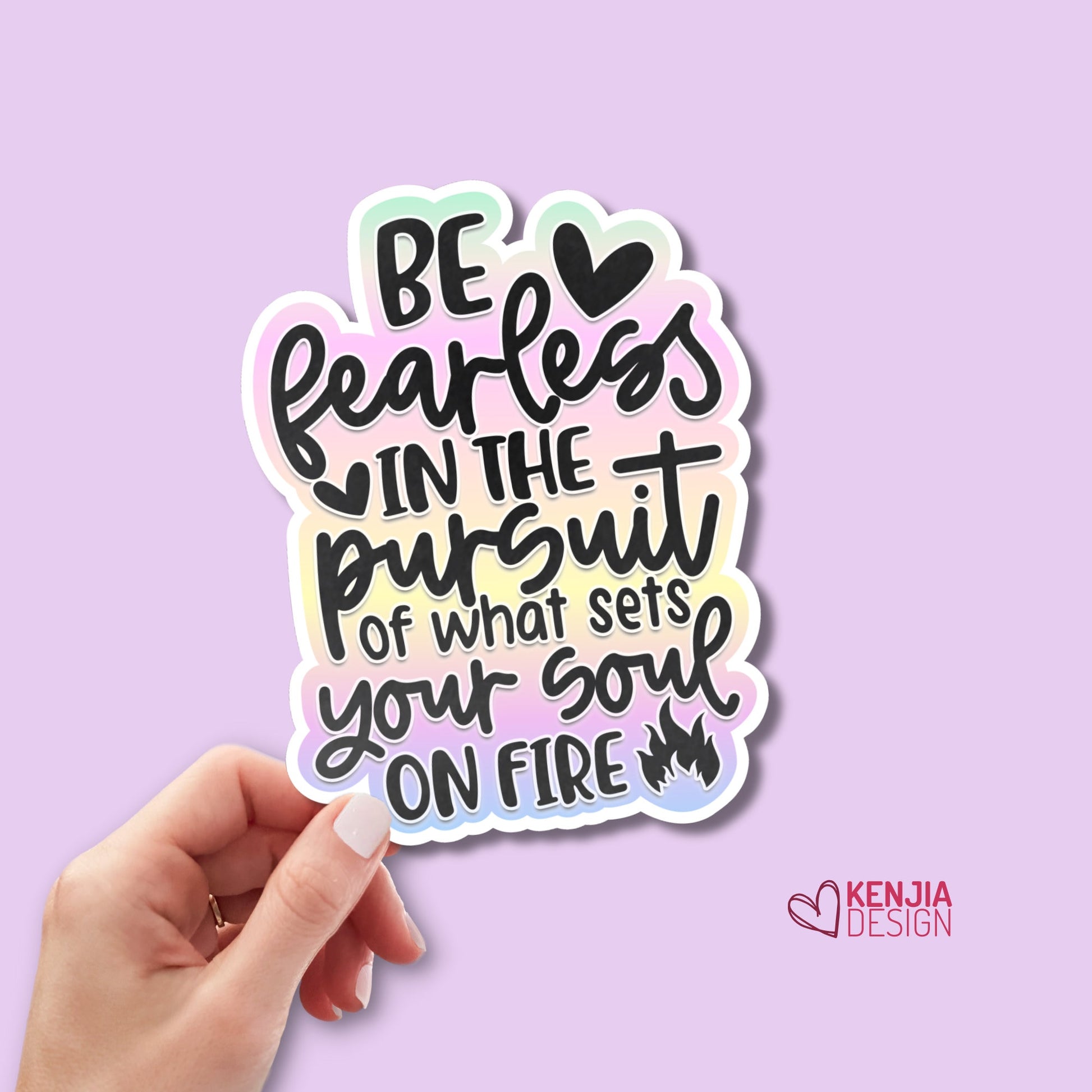 Be Fearless Magnetic Stickers | Fridge Magnet Sticker | Kenjia Design